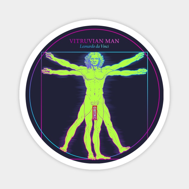 Vitruvian man in pop art style Magnet by Dyuba